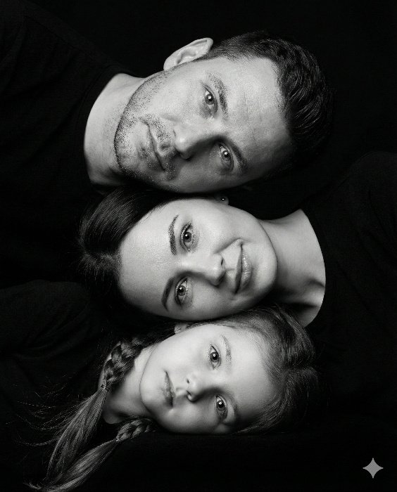 family closeup gemini prompt