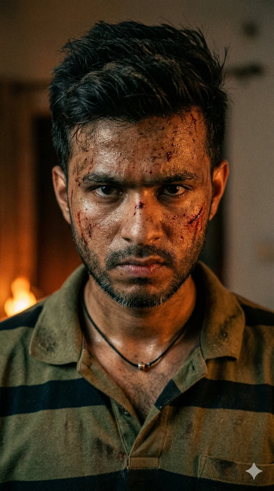 Intense Cinematic Dhurandhar Movie Portrait of a Man Prompt
