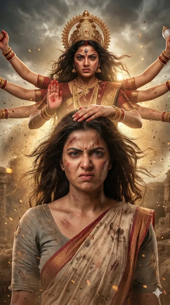 Goddess Durga Divine Protection and Empowerment of a Brave Woman