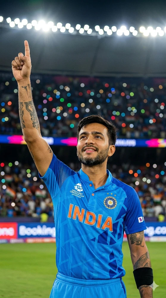 Indian player Celebrating India's Victory in T20 World Cup